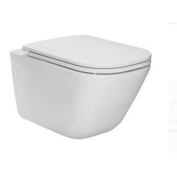 Zestaw GAP WC podwieszany biały miska Rimless + deska wolnoopadająca slim